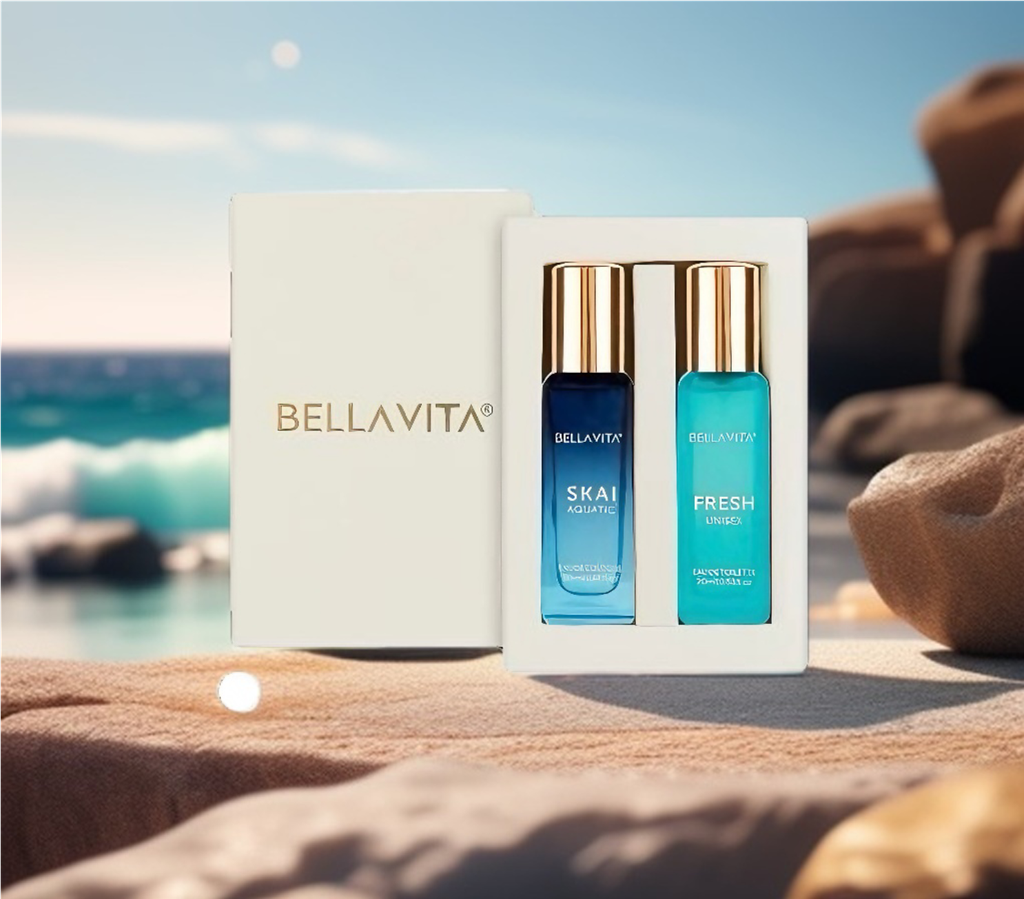 Bella Vita Luxury Unisex FRESH+SKAI Perfume Combo for Men and Wome...