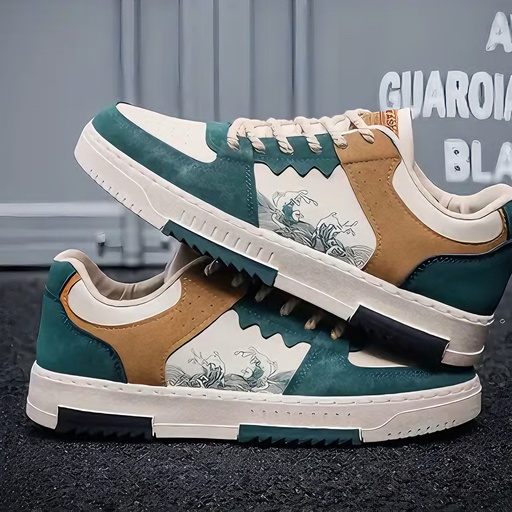 Multi colour Green Printed Sneaker man and boy